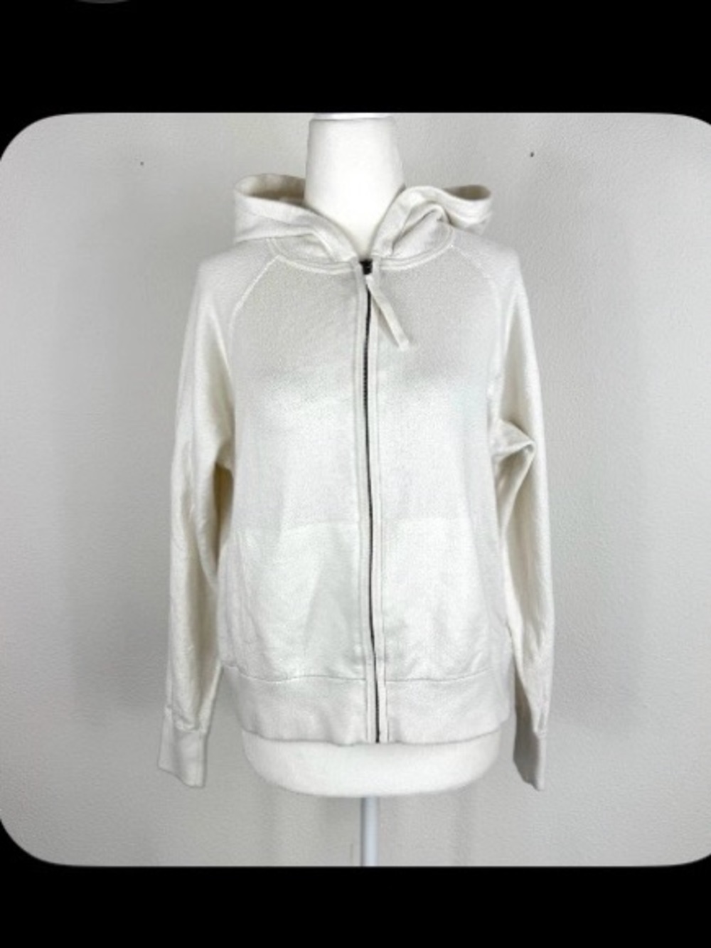 NakedCashmere Women's Cream Zip Hoodie - Casual Full-Zip Sweatshirt
